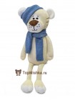 Тигр c шапочкой и шарфиком 55 см 