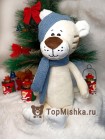 Тигр c шапочкой и шарфиком 55 см 